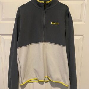 Marmot White/Gray Fleece 1/2 Zip